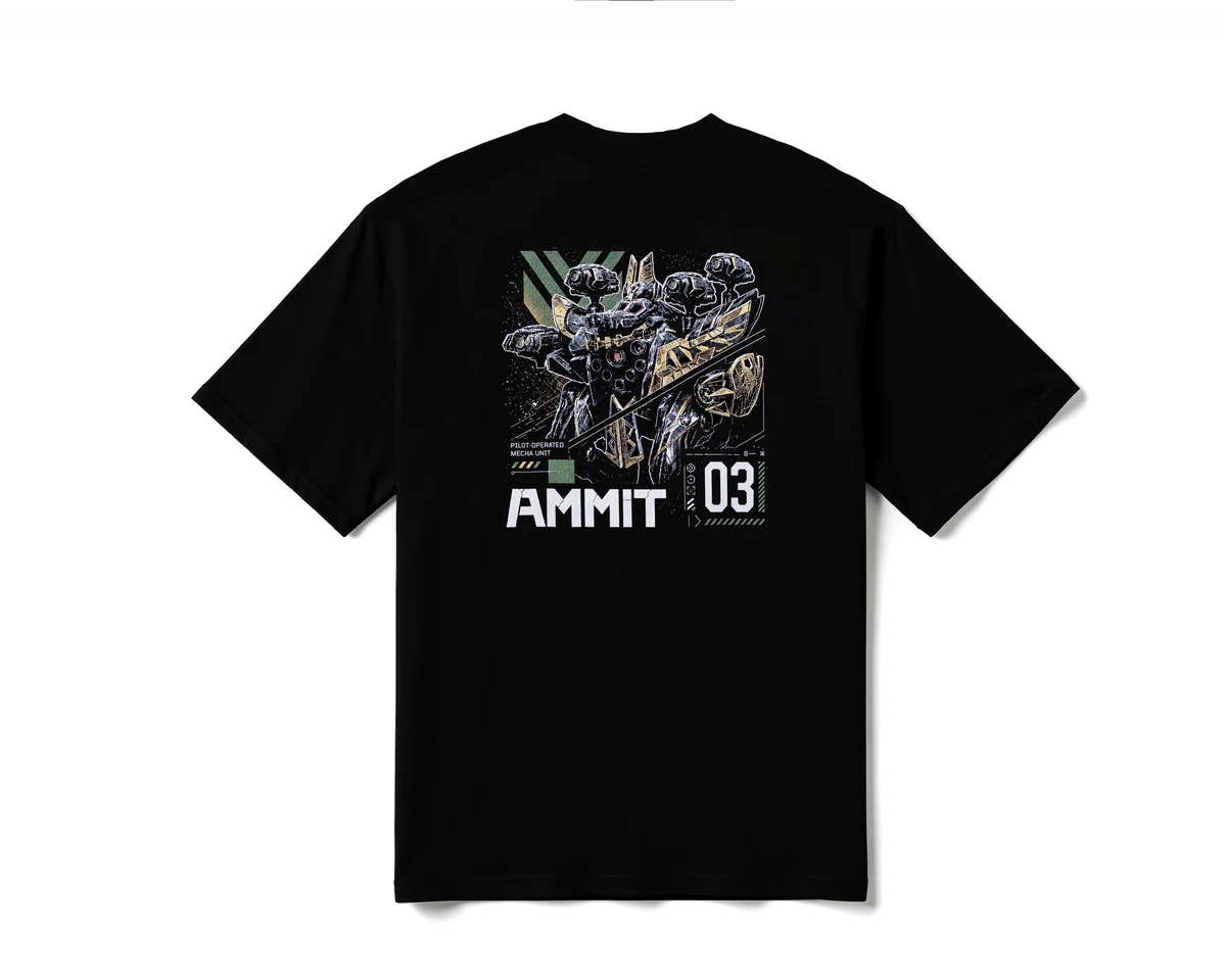 AMMIT 黑色图案款 T 恤背面实拍