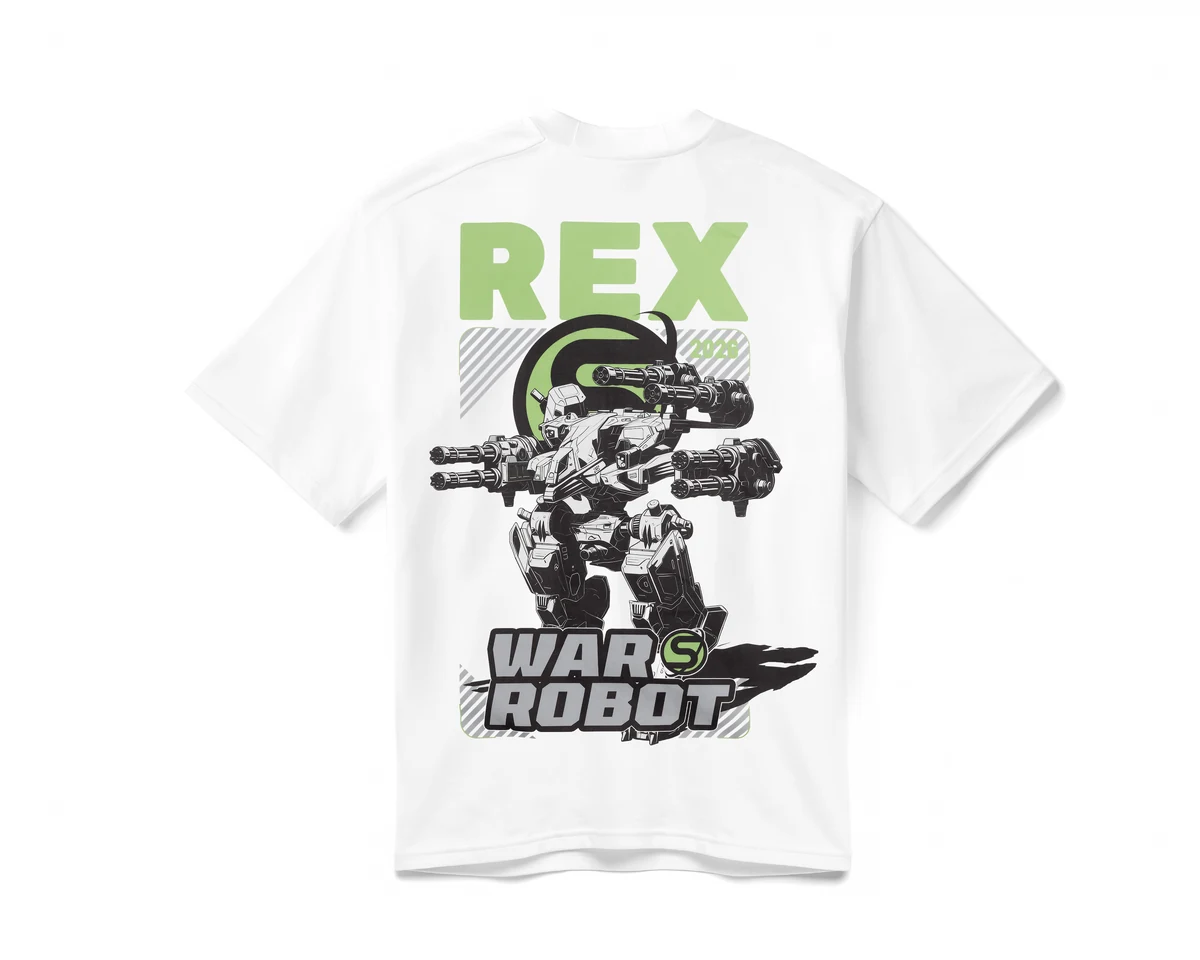 REX 白色 T 恤实拍